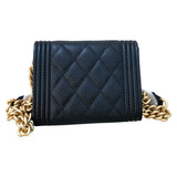 シャネル CHANEL ボーイシャネル チェーンコインパース AP2206 ブラック　ゴールド金具 キャビア レディース コインケース