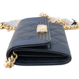 シャネル CHANEL ボーイシャネル チェーンコインパース AP2206 ブラック　ゴールド金具 キャビア レディース コインケース