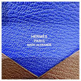 エルメス HERMES カルヴィ　ヴェルソ Z刻印　(2021年製) ルージュセリエ/ブルーロワイヤル  シルバー金具 シェーブル レディース コインケース