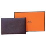 エルメス HERMES カルヴィ　ヴェルソ Z刻印　(2021年製) ルージュセリエ/ブルーロワイヤル  シルバー金具 シェーブル レディース コインケース
