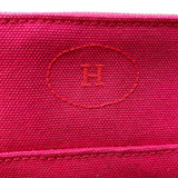 エルメス HERMES ボリードポーチ20 ピンク　シルバー金具 トワル レディース ポーチ