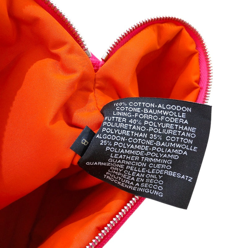 エルメス HERMES ボリードポーチ20 ピンク　シルバー金具 トワル レディース ポーチ