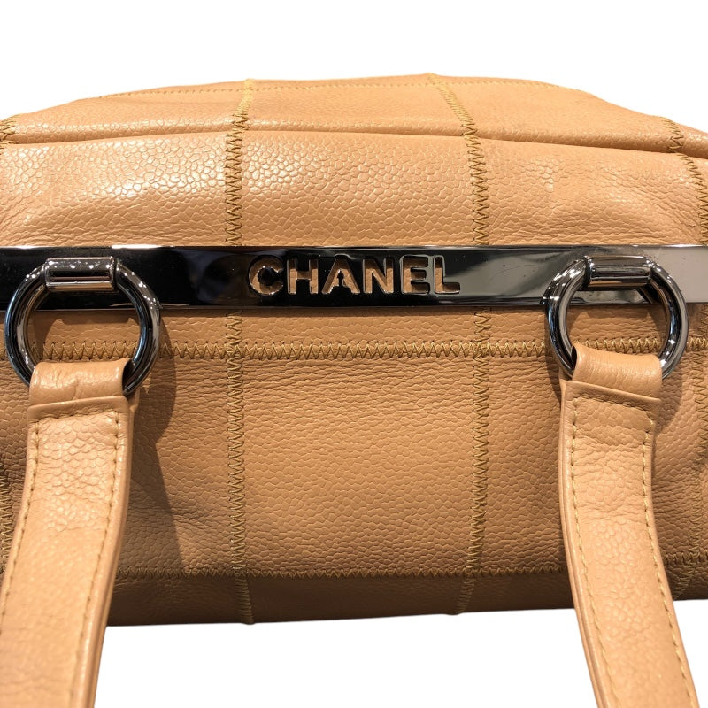 シャネル CHANEL チョコバーショルダーバッグ ベージュ カーフ
