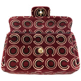 シャネル CHANEL ベロア COCO ハンド レッド GD金具 ベロア レディース ハンドバッグ
