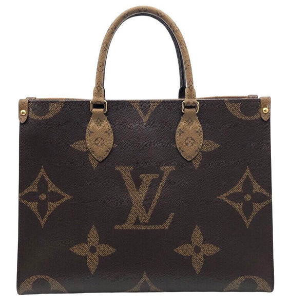 ルイ・ヴィトン LOUIS VUITTON オンザゴーMM M45321 ブラウン モノグラムジャイアント・リバース ユニセックス ハンドバッグ