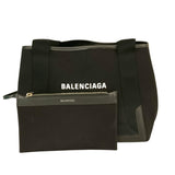 バレンシアガ BALENCIAGA ネイビーカバスS 339933 ブラック デニム/レザー レディース ハンドバッグ