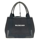 バレンシアガ BALENCIAGA ネイビーカバスS 339933 ブラック デニム/レザー レディース ハンドバッグ