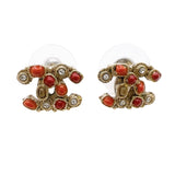 シャネル CHANEL 06P　ココマークピアス レッド/ゴールド メタル/レジン/ストラス アクセサリー