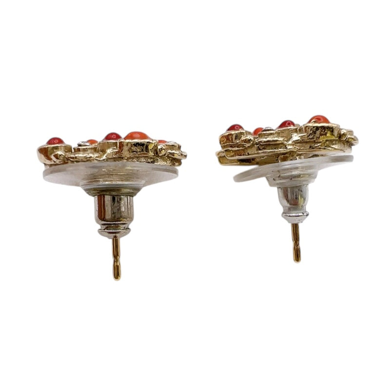 シャネル CHANEL 06P　ココマークピアス レッド/ゴールド メタル/レジン/ストラス アクセサリー
