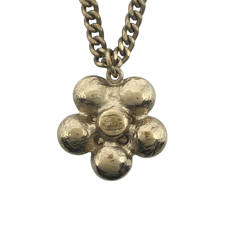 シャネル CHANEL ココマークフラワーネックレス ゴールド メタル/ストラス アクセサリー