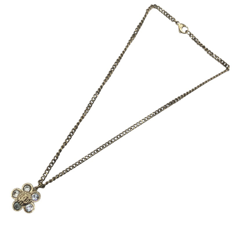 シャネル CHANEL ココマークフラワーネックレス ゴールド メタル/ストラス アクセサリー