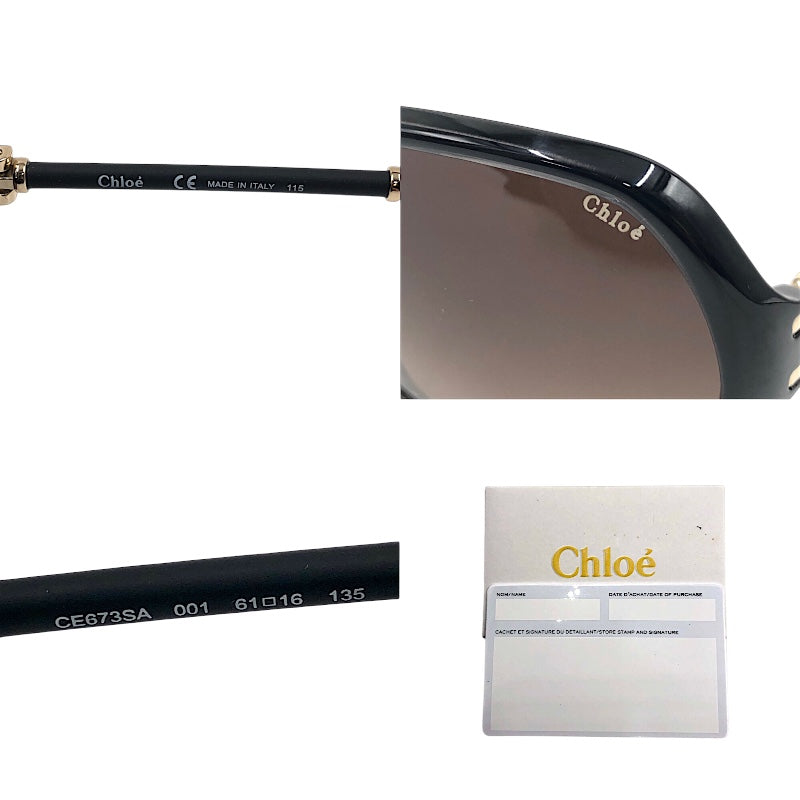 クロエ Chloe オーバルサングラス CE673SA ブラウン×GD金具 プラスチック レディース サングラス