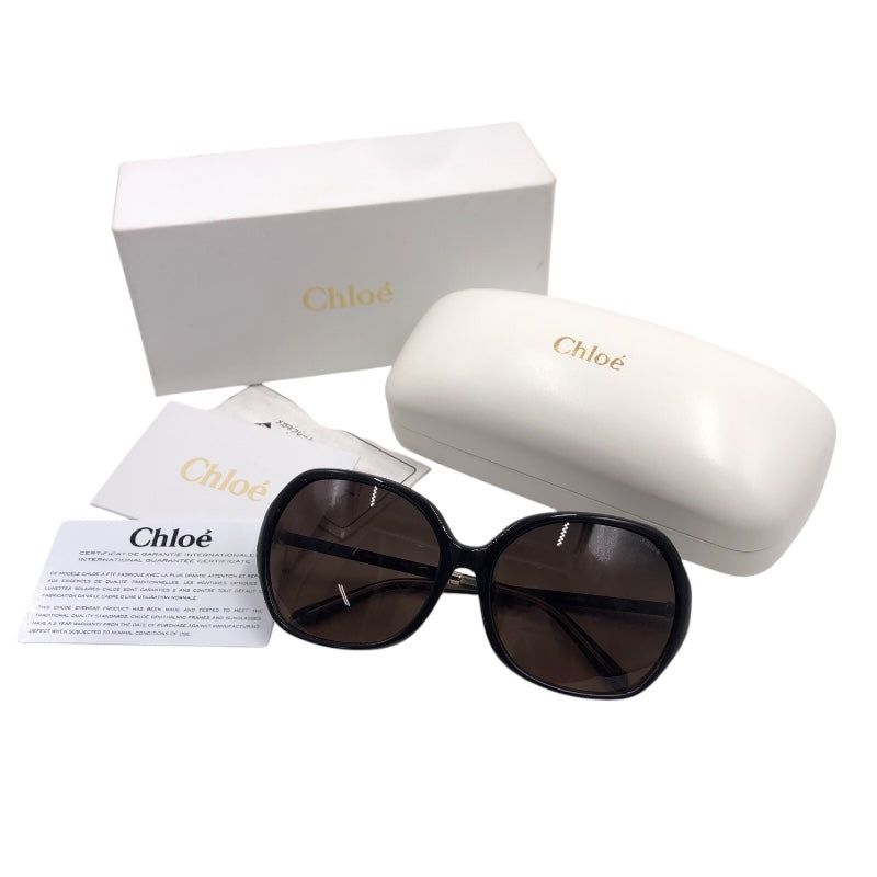クロエ Chloe オーバルサングラス CE673SA ブラウン×GD金具 プラスチック レディース サングラス