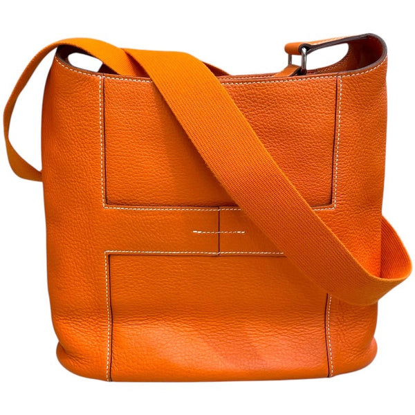 エルメス HERMES グッドニュースPM □O刻印 オレンジ シルバー金具  トリヨン レディース ショルダーバッグ