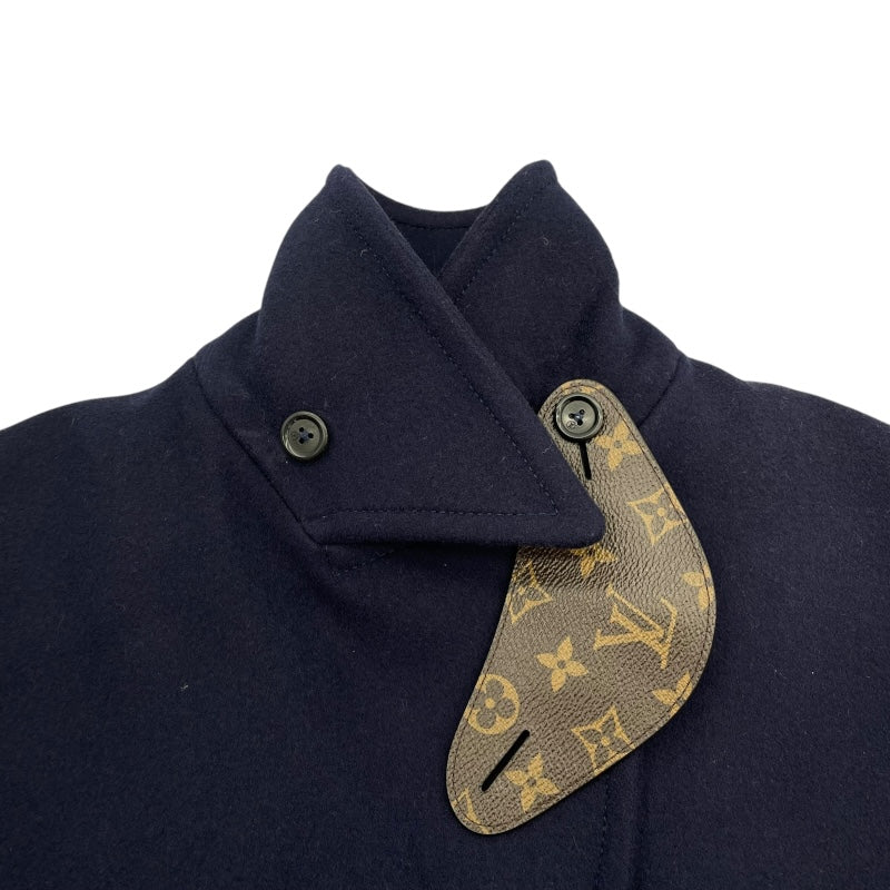 ルイ・ヴィトン LOUIS VUITTON アンカーボダンウールカシミヤボアライナーコート FLC002 ネイビー ウール レディース モッズコート