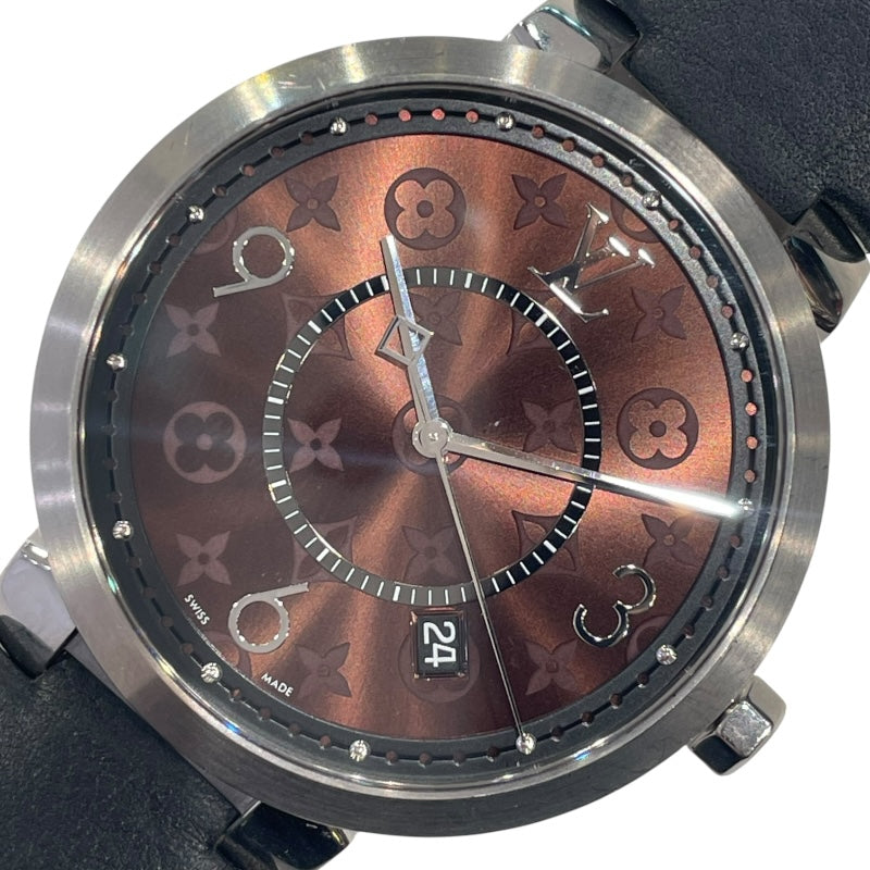 Louis Vuitton Tambour Monogram 34mm QA071 Monogram Canvas