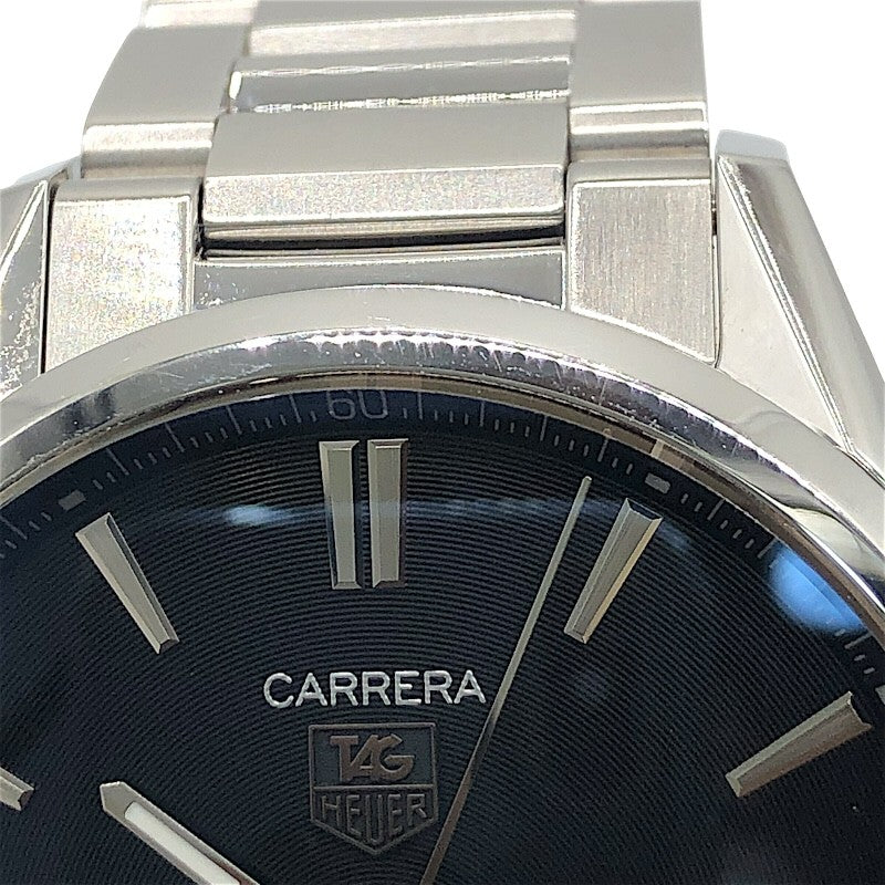 タグ・ホイヤー TAG HEUER カレラ キャリバー５ デイデイト WAR201A.BA0723 ブラック×シルバー SS メンズ 腕時計