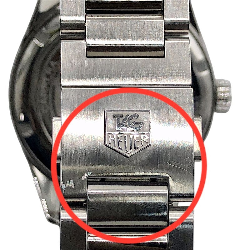 タグ・ホイヤー TAG HEUER カレラ キャリバー５ デイデイト WAR201A.BA0723 ブラック×シルバー SS メンズ 腕時計