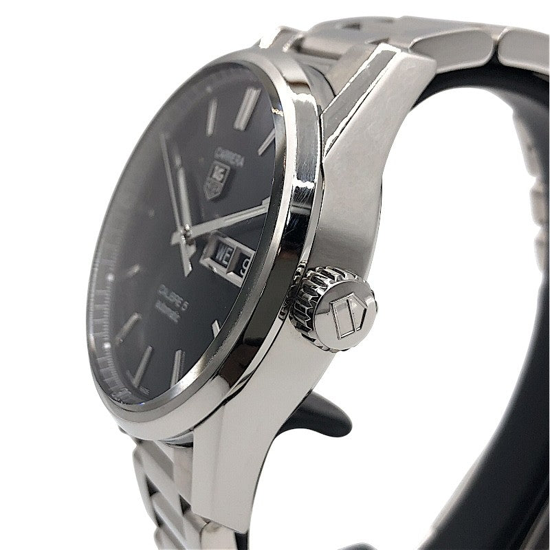 タグ・ホイヤー TAG HEUER カレラ キャリバー５ デイデイト WAR201A.BA0723 ブラック×シルバー SS メンズ 腕時計