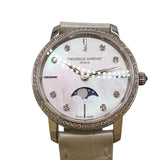 FREDERIQUE CONSTANT スリムライン ムーンフェイズ ホワイトシェル FC-206X1SD5/6 ホワイト SS クオーツ レディース 腕時計