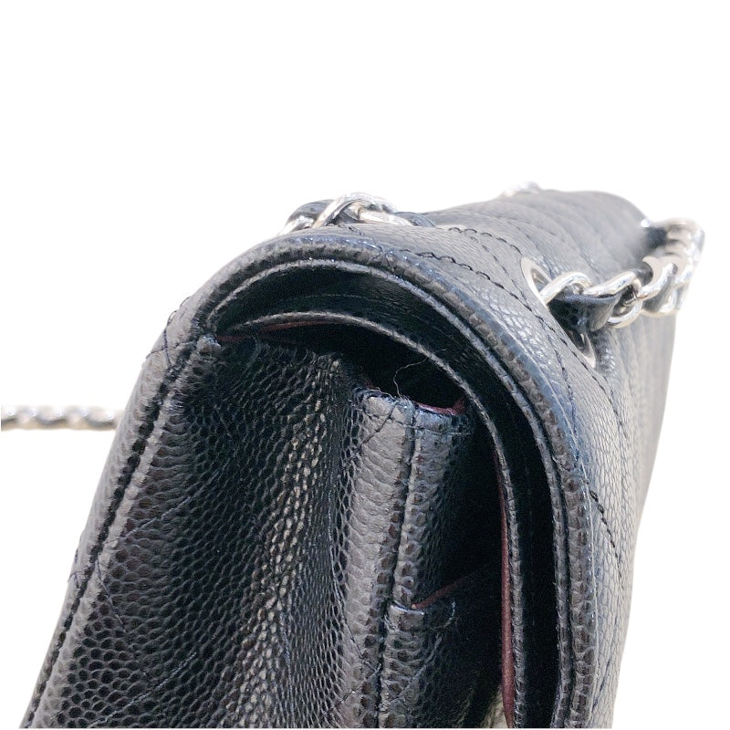 シャネル CHANEL マトラッセ25 A01112  ブラック/SV金具 キャビアスキン レディース ショルダーバッグ