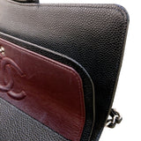 シャネル CHANEL マトラッセ25 A01112  ブラック/SV金具 キャビアスキン レディース ショルダーバッグ