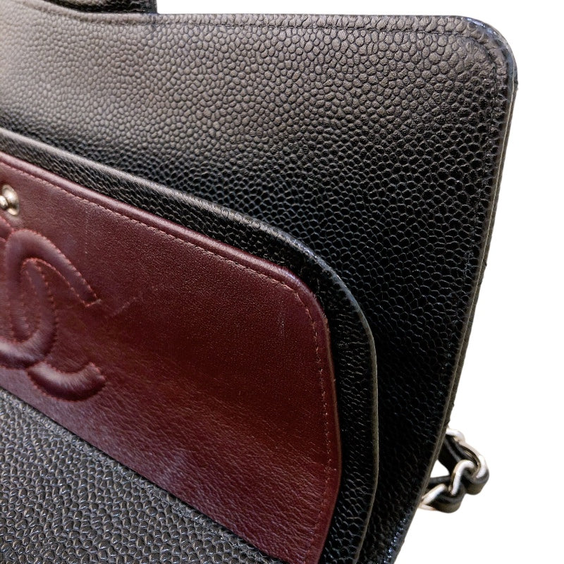 シャネル CHANEL マトラッセ25 A01112  ブラック/SV金具 キャビアスキン レディース ショルダーバッグ