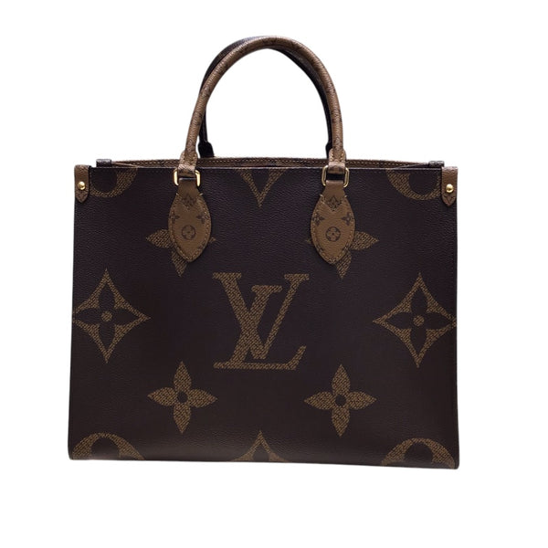 ルイ・ヴィトン LOUIS VUITTON オンザゴーMM ブラウン モノグラムジャイアント レディース ハンドバッグ