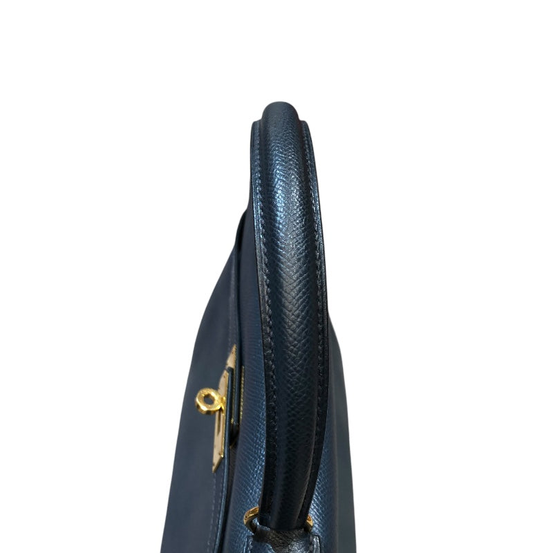 エルメス HERMES ケリー35 内縫い □A刻 ディープブルー ゴールド金具 クシュベル レディース ハンドバッグ