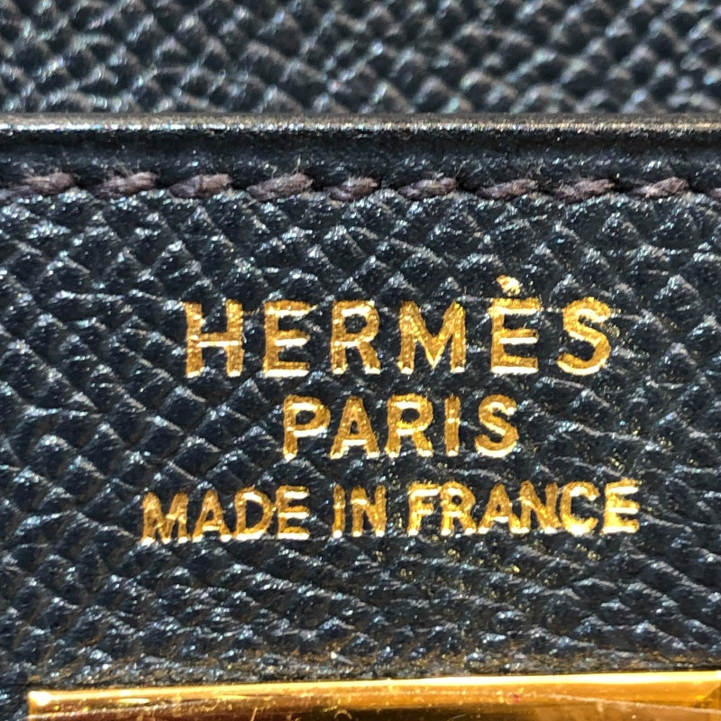 エルメス HERMES ケリー35 内縫い □A刻 ディープブルー ゴールド金具 クシュベル レディース ハンドバッグ