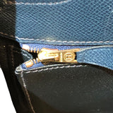 エルメス HERMES ケリー35 内縫い □A刻 ディープブルー ゴールド金具 クシュベル レディース ハンドバッグ