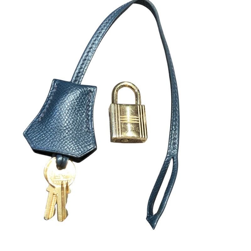 エルメス HERMES ケリー35 内縫い □A刻 ディープブルー ゴールド金具 クシュベル レディース ハンドバッグ