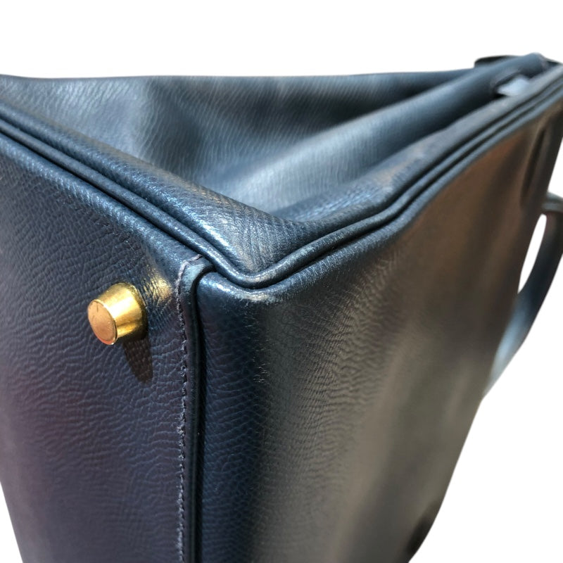 エルメス HERMES ケリー35 内縫い □A刻 ディープブルー ゴールド金具 クシュベル レディース ハンドバッグ
