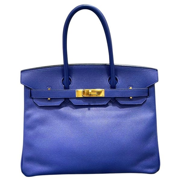 エルメス HERMES バーキン30 C刻 ブルーエレクトリック・ゴールド金具 エプソン レディース ハンドバッグ