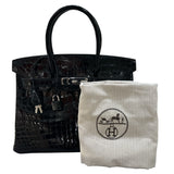 エルメス HERMES バーキン30 C刻 ブラック・シルバー金具 ニロティカス レディース ハンドバッグ