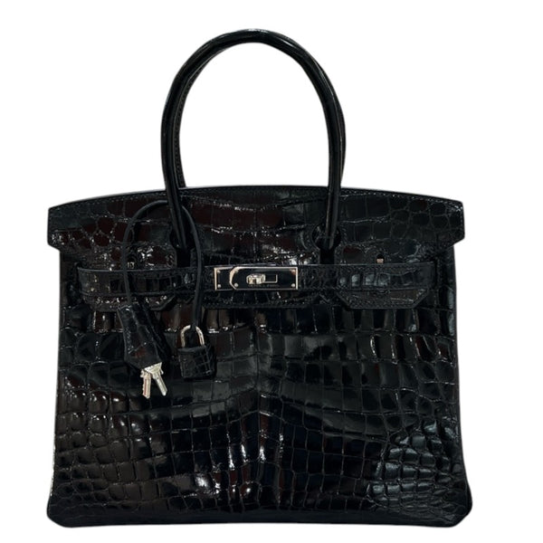 エルメス HERMES バーキン30 C刻 ブラック・シルバー金具 ニロティカス