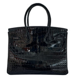 エルメス HERMES バーキン30 C刻 ブラック・シルバー金具 ニロティカス レディース ハンドバッグ