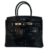 エルメス HERMES バーキン30 C刻 ブラック・シルバー金具 ニロティカス レディース ハンドバッグ