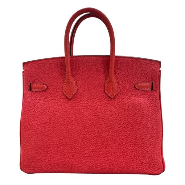 エルメス HERMES バーキン25 T刻 ルージュピヴォワンヌ/シルバー金具 トゴ レディース ハンドバッグ