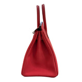 エルメス HERMES バーキン25 T刻 ルージュピヴォワンヌ/シルバー金具 トゴ レディース ハンドバッグ