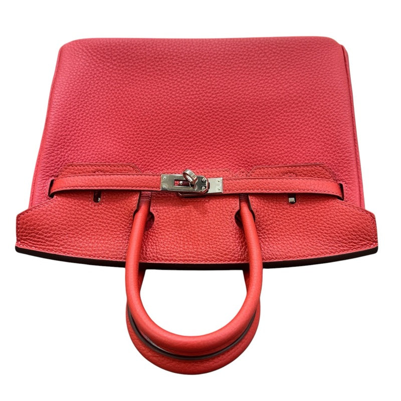 エルメス HERMES バーキン25 T刻 ルージュピヴォワンヌ/シルバー金具 トゴ レディース ハンドバッグ