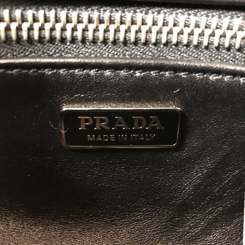 プラダ PRADA ムーン パデッドナッパレザーバッグ 1BA381 ブラック シルバー金具 パデッドナッパレザー レディース ハンドバッグ