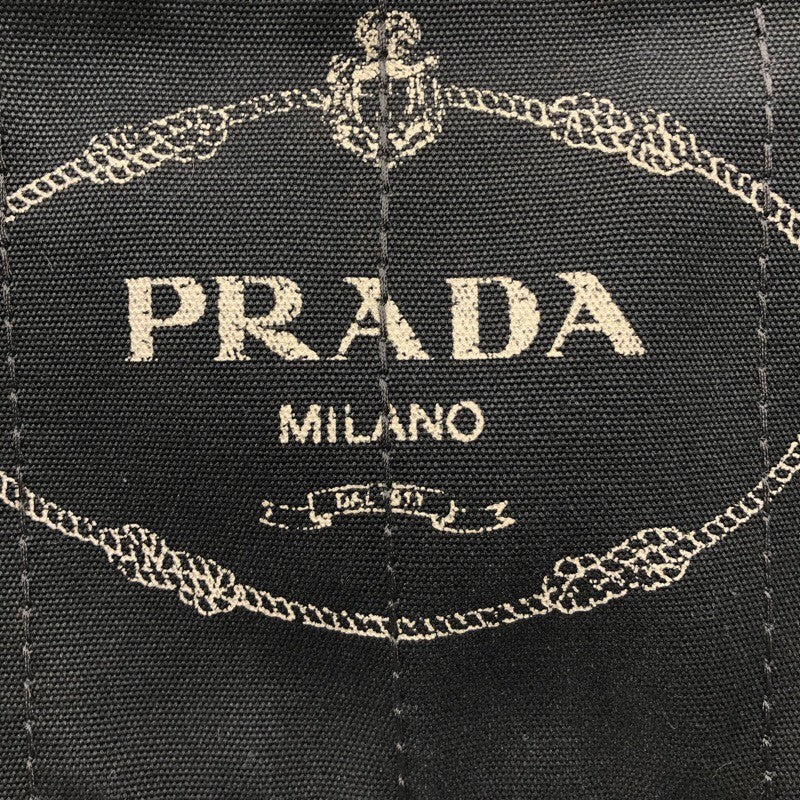 プラダ PRADA カナパ スモールバッグ ブラック キャンバス レディース ハンドバッグ