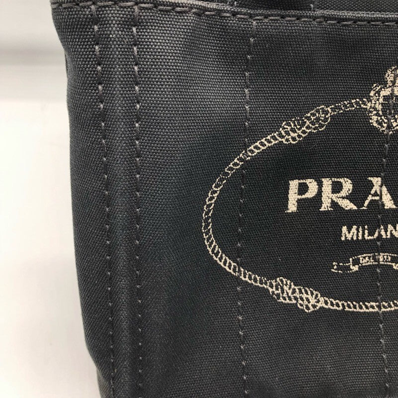 プラダ PRADA カナパ スモールバッグ ブラック キャンバス レディース ハンドバッグ