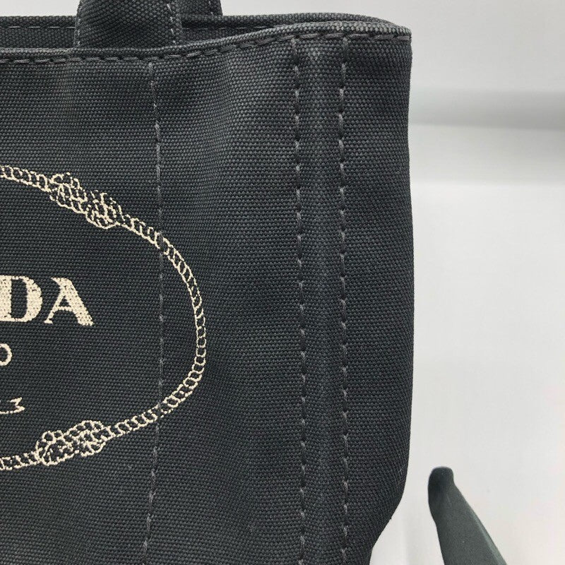 プラダ PRADA カナパ スモールバッグ ブラック キャンバス レディース ハンドバッグ