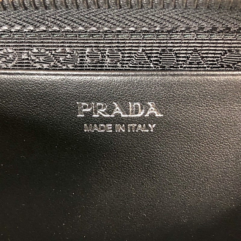 プラダ PRADA トライアングルショルダーバッグ 1NR015 ブラック シルバー金具 サフィアーノレザー レディース ショルダーバッグ