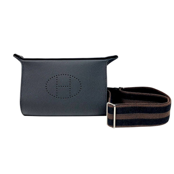 エルメス HERMES ヴィドポッシュ B刻 ブラック シルバー金具 トゴ ユニセックス ショルダーバッグ