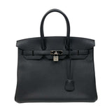 エルメス HERMES バーキン35 B刻 ブラック シルバー金具 トゴ レディース ハンドバッグ