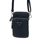 プラダ PRADA Re-Nylon スマートフォンケース ZZT024 ブラック ナイロン レディース ショルダーバッグ