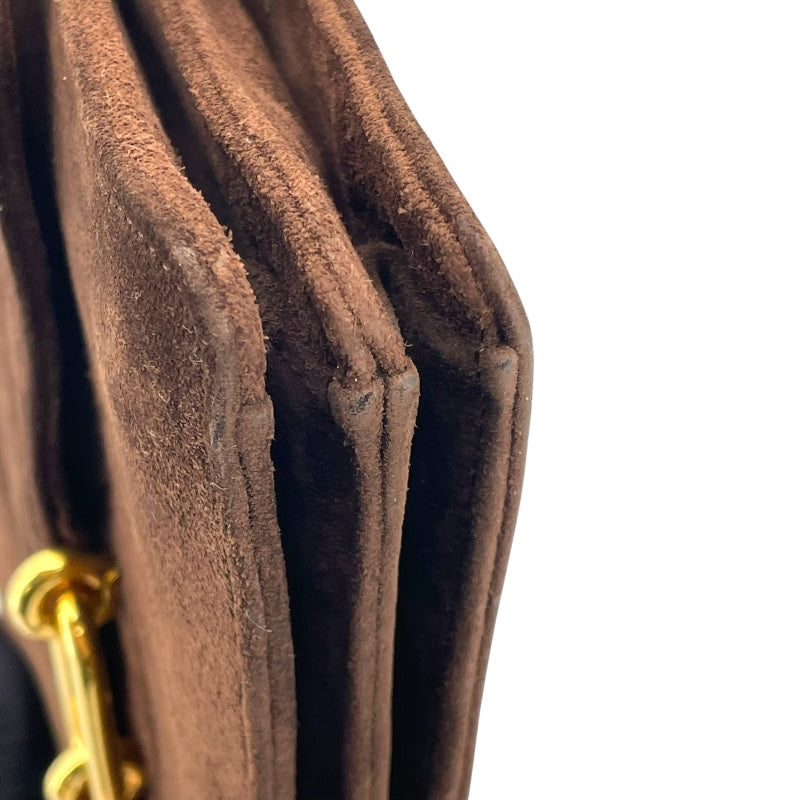 エルメス HERMES フォンスベル 〇B刻 ダークブラウン GD金具